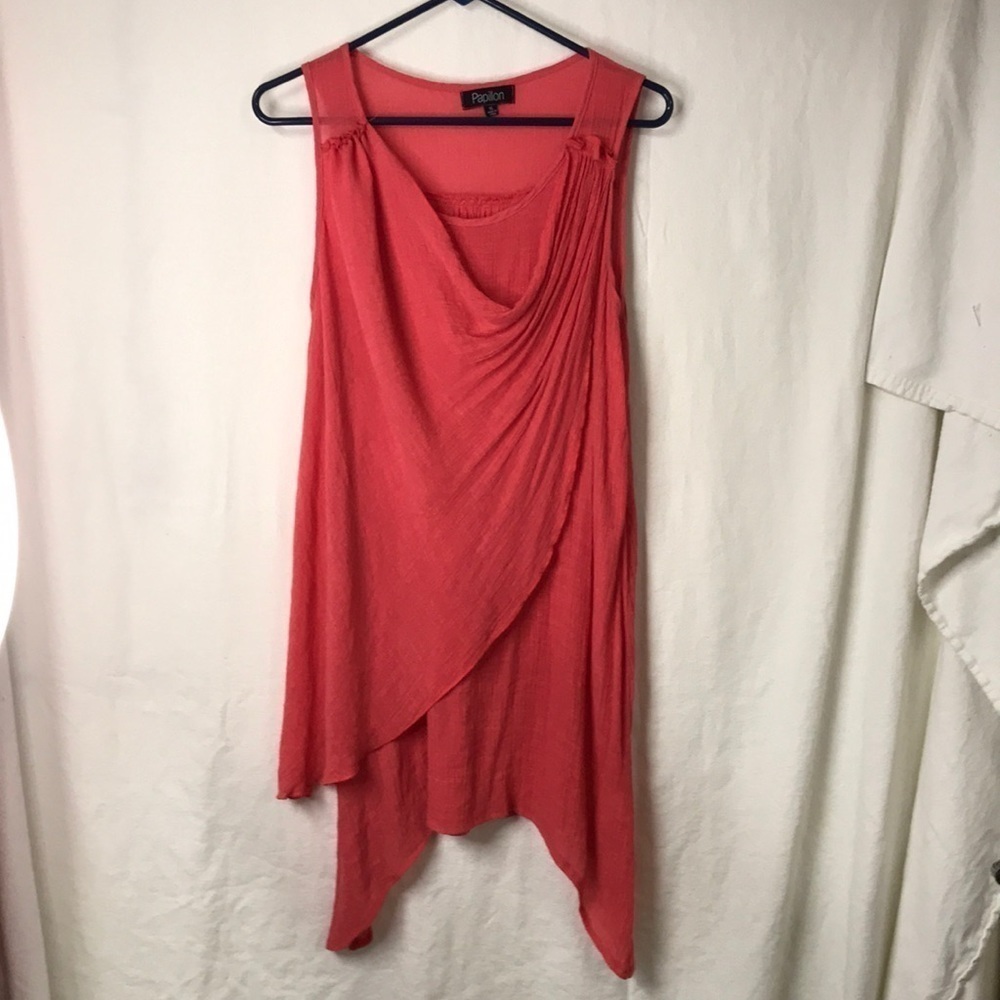 Papillon Blanc Coral Tunic Top